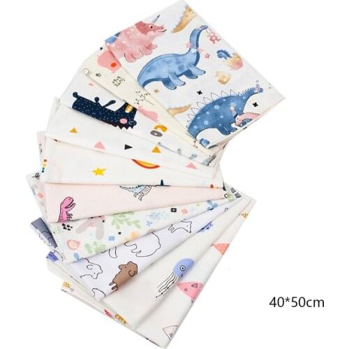 JOJO BOWS Cotton 100% Fabric Sheets For Sewing 40*50cm/pc Printed Cloth Fabrics DIY Bag Apparel Patchwork Home Textile Supplies