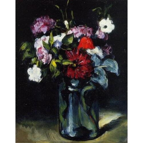 Handmade Oil Painting Reproduction on linen canvas,flowers-in-a-vase-1873 BY paul Cezanne ,Free Shipping ,TOP quality