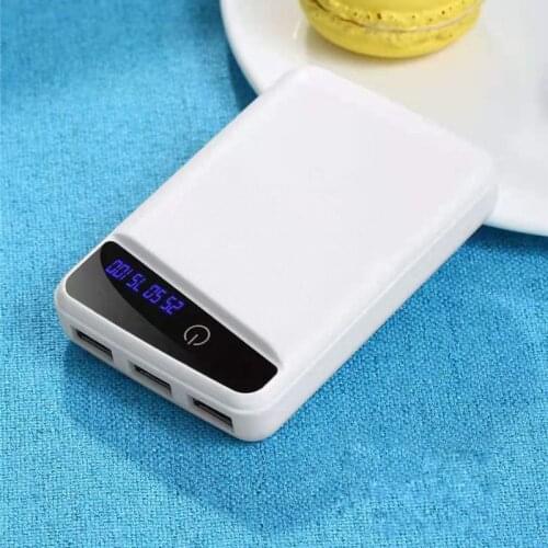 3 USB Micro USB Power Bank Shell 10000mAh DIY 3*18650 Case Battery Charge Storage Box with Digital Led Display Without Battery