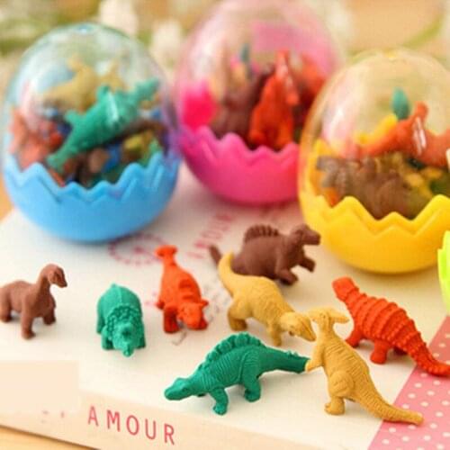 Dinosaur Egg Eraser Animal Christmas Digital Rubber Bottle Child Student Cute Stationery Gift