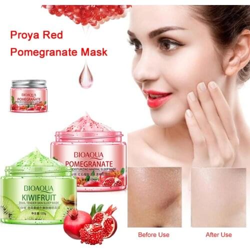 Bioaqua Sleeping Mask No-Wash Pomegranate Kiwif Fruit Face Masks Skin Care For Moisturizing Soothing Repair Night Cream TSLM2