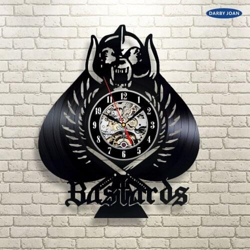 Bastards Vinyl Record Clock Wall Art Home Decor la crosse dial vision