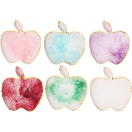 Nail Art Palette Painting Color Toning Resin Board Agate Makeup Palette Eyelash Extension Dish Apple Jewelry Display Tray