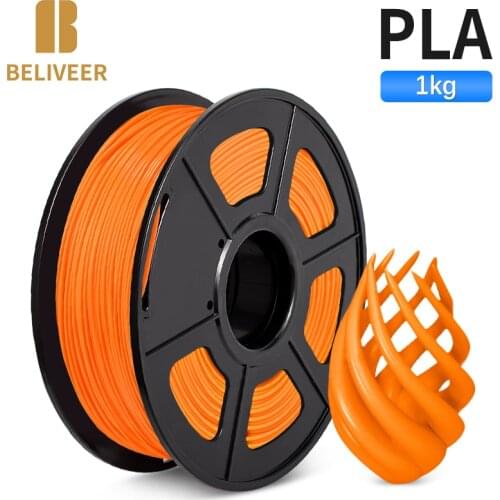 PLA Filament 1.75MM 1KG FDM 3D Printer and Printing Pen Material Children Creative Model Material Non Toxic With Spool BELIVEER