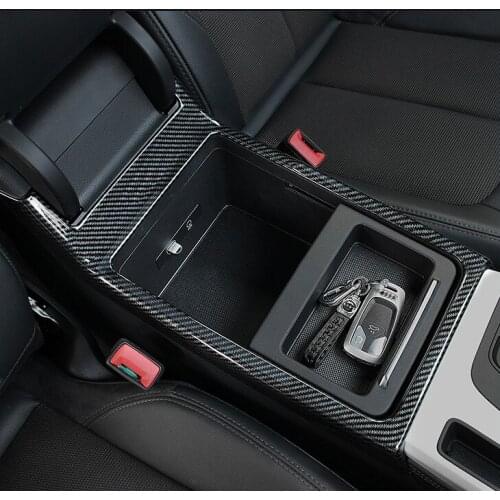 Fit for Audi 18 new Q5L modified central control storage box panel decoration stickers central control gear box armrest box