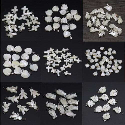 Natural shell pendant Mother of Pearl Different shapes Exquisite Charms For Jewelry Making DIY Bracelet Necklace Accessories