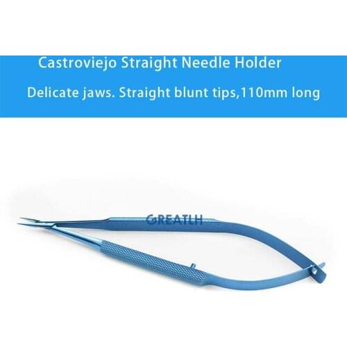 Ophthalmic Castroviejo Straight Needle Holder Animal Experiment Veterinary Ophthalmic Tool