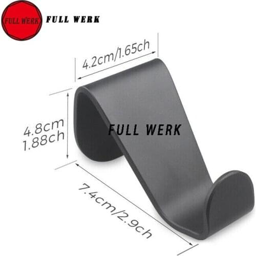 1 Pair Black Aluminum Alloy Coat Hook Hanger for Tesla Model S X Seatback Hanger Clothes Holder Haken Interior Accessories