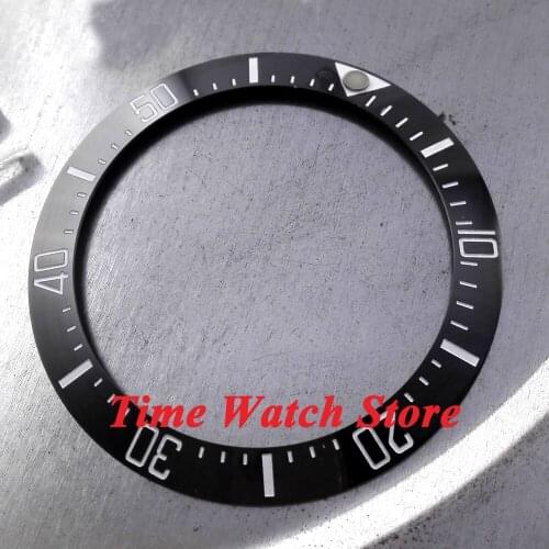 39.9mm high quality black ceramic bezel white marks for SEA mens watches Be09