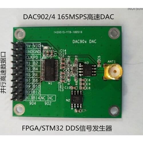 High speed DA digital to analog conversion module DAC902 12 bit DAC904 14 bit 165MSPS
