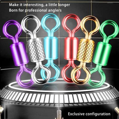 100PCS/Fishing Swivel Sizes Solid Connector Ball Bearing Snap Fishing Swivels Rolling Stainless Steel Beads，Connector Accessory