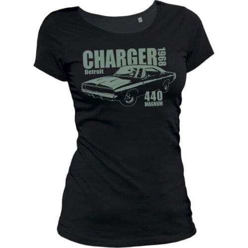 2019 Fashion Hot Damen T-Shirt - Charger 1968 - Frauen Girlie Mopar Muscle Car Hot Rod T shirt Tee Shirt