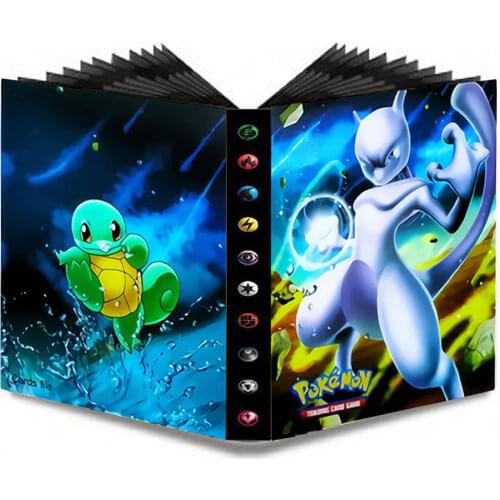 240pcs Cartoon Pokemones Cards Album Book Album Pokemon Collections Toys Holder Binder Folder Children Top Loaded List Toys Gift