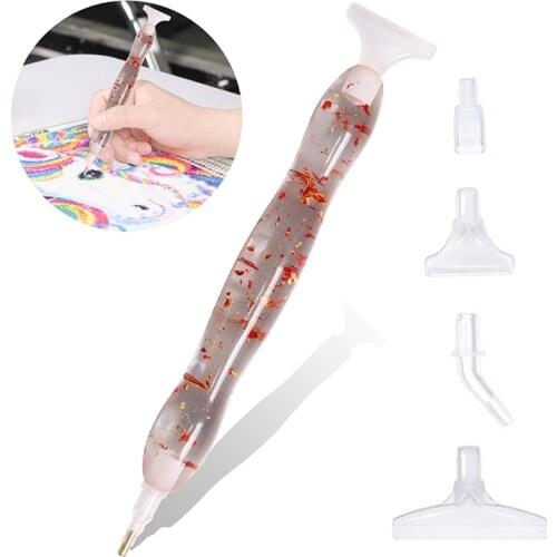 5d Resin Diamond Brush Punch Pen Resin Needle Cross Stitch Diy Diamond Nail Painting Accessories