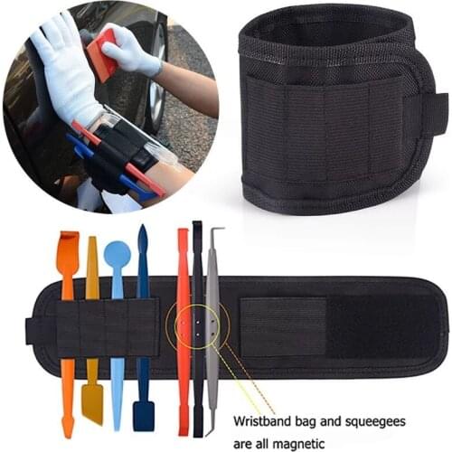 Car Wrap Magnetic Wristband Tools Bag For Holding Window Tint Squeegee Scraper Knife Wrapping Film Magnet Waist Bags