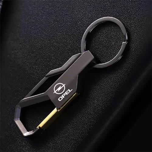 For OPEL Vauxhall Astra H Insignia J Vectra C Laser engraving style car Keychain Buckle Waist Car Key Chain car logo Key Chain