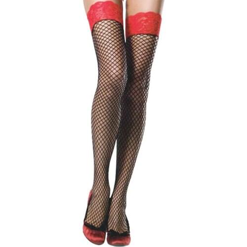 Black Sexy stockings Black Wet Look Stockings Red Lace Tops stocking Tight charming Underwear Fishnet Stocking Sexy Lingerie