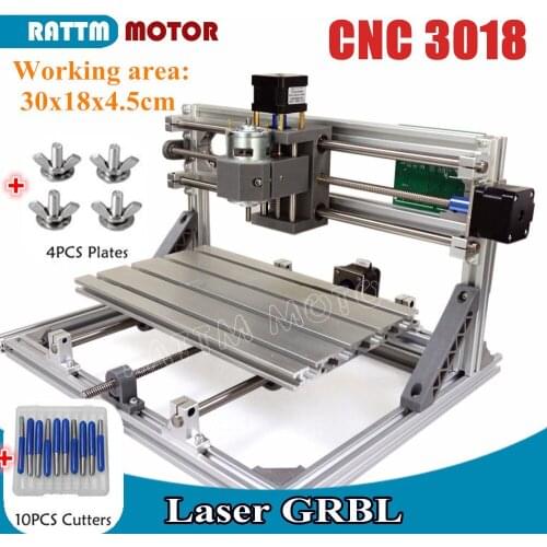 CNC 3018 GRBL control Diy CNC machine 30x18x4.5cm,3 Axis Pcb Pvc Milling machine Wood Router laser engraving,best toys,v2.5