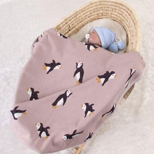 Baby Blankets Newborn Swaddle Baby Wrap knitted Blanket Kid Cartoon Infant Toddler Bedding Swaddling