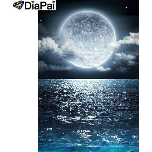 DIAPAI Diamond Painting 5D DIY 100% Full Square/Round Drill "Moon scenery" Diamond Embroidery Cross Stitch 3D Decor A24425
