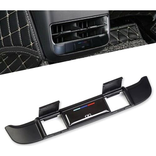 For Tesla Model 3 2017 2018 2019 Rear Air Vent Outlet USB Charging Protection Decoration Sticker Cover Trim Car Accessory