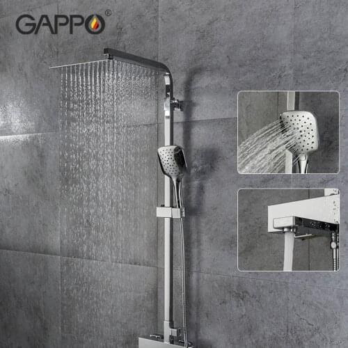 Gappo Shower Faucet Bathroom Mixer Brass Faucet Bathtub Mixer Rainfall Shower System Hot and Cold Water G2418-1