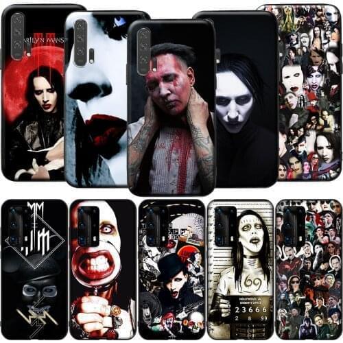 GX131 Marilyn Manson Silicone Case for Huawei P9 P10 P20 P30 P40 Y6 2018 Y7 Y9 Lite Pro Max Prime Mini