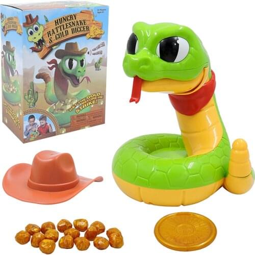 Tricky Games Electric Scary Rattlesnake Horror Interactive Doll Toys Multiplayer Biting Snake Decompression Parents Kids 1set