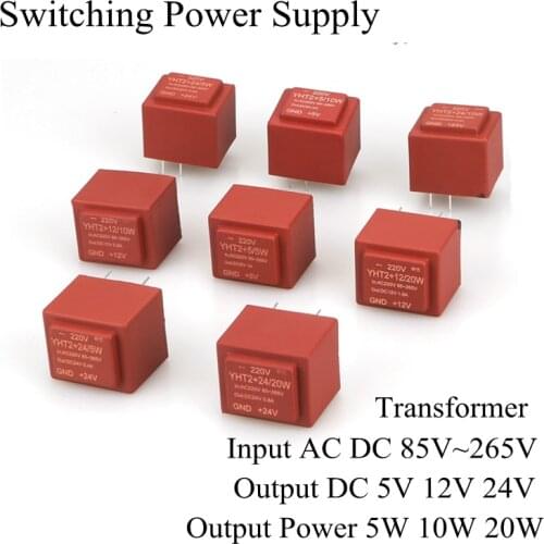 Switching Power Supply Module Transformer Input AC DC 85V~265V Output DC 5V 12V 24V Maximum Output 5W 10W 20W