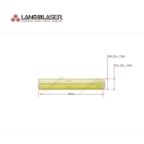IPL lamp flow tube , size : 88 *13*11 , UV filter lamp flow tube , water flowing quartz glass tube