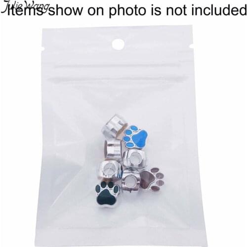 Julie Wang 50Pcs Pearlescent film ziplock bag Translucent plastic Packaging Grip Seal Reclosable Jewelry Packing Bag Wholesale