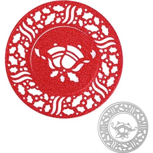 Round Frame Christmas Bells Metal Cutting Mold Scrapbook Craft Mold Template Embossing Paper Mold Making New