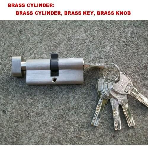 KXL 70MM BRASS CYLINDER ONE SIDE WITH KEY AND THE OTHER SIDE WITH KNOB