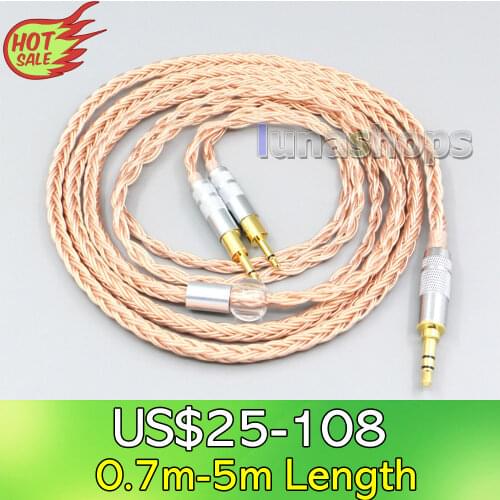 LN006742 2.5mm 3.5mm XLR Balanced 16 Core 99% 7N OCC Earphone Cable For Sennheiser HD700 Headphone