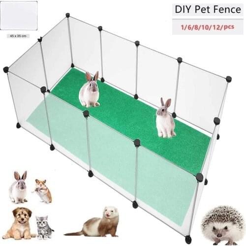 45x35 Pet Playpen with Gate,Dog Pen Indoor Outdoor Foldable Small Animal Exercise Play Yard for Puppy,Rabbit,Guinea Pigs,Hamster