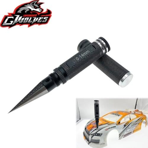 GWOLVES Metal 0-14mm Opener hole puncher Sharp RC shell body drilling calibration for 1/14 1/10 1/8 1/5 RC tool parts