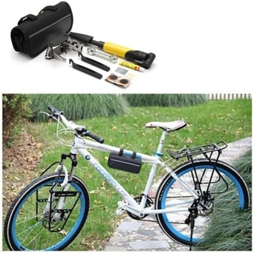 Multifunction bicycle repair tools Full set Portable bagged Tire Repair Kit Pump Wrench Screwdriver Combination Bike Accessories