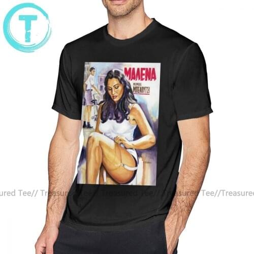 Monica Bellucci T Shirt Monica Bellucci Malena Movie Poster Painting T-Shirt Classic Men Tee Shirt Cotton Oversize Tshirt