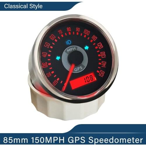 Universal 85mm 0-200km/h GPS Speedometer for Car Motorcycle Total Mileage Adjustable 9-32V with Backlight Classical Style