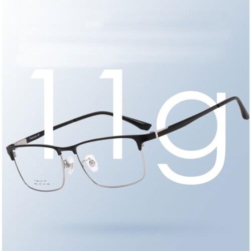 Logorela 8803S Optical Full-Rim Glasses Pure Titanium Frame Prescription Eyeglasses Rx Men Glasses for Male Eyewear