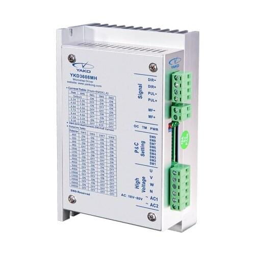 Original YAKO 3 phase stepper driver 32 bit DSP stepper driver YKD3608MH AC18-80V 5.9A 350KHZ