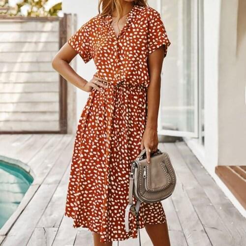 Sweet Dot Print A-Line Dress Summer V-Neck Wrap Bow TieDress 90s Streetwear Casual Dresses Vestido Sundress
