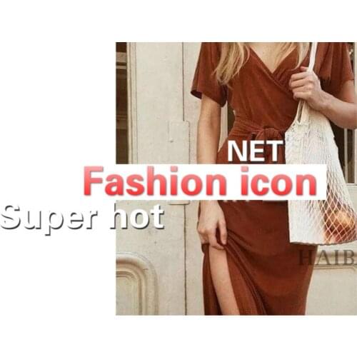 Hot fruit net bag, hand-held cotton hollow woven net bag, shopping bag, fruit and vegetable net bag, available