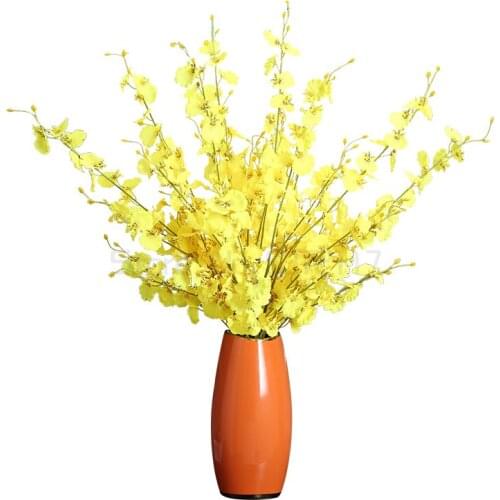 Modern Luxury Orange Phnom Penh Ceramic Vase Creative Living Room Entrance Family Decoration Hollow Flower Vase Home Decoration