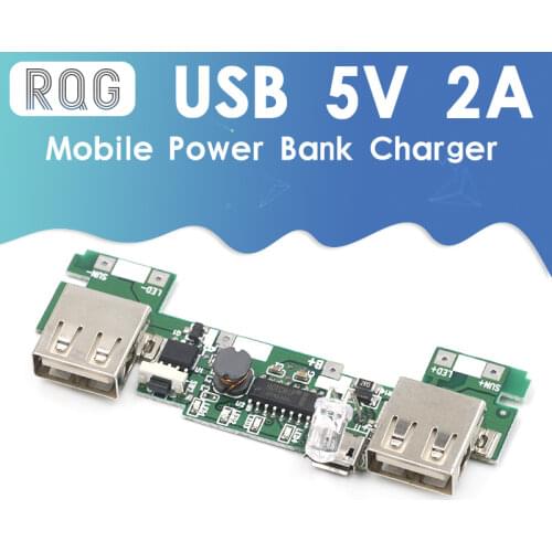 USB 5V 2A Mobile Power Bank Charger Module Lithium Li-ion 18650 Battery Charging Board LED Indicator New Version