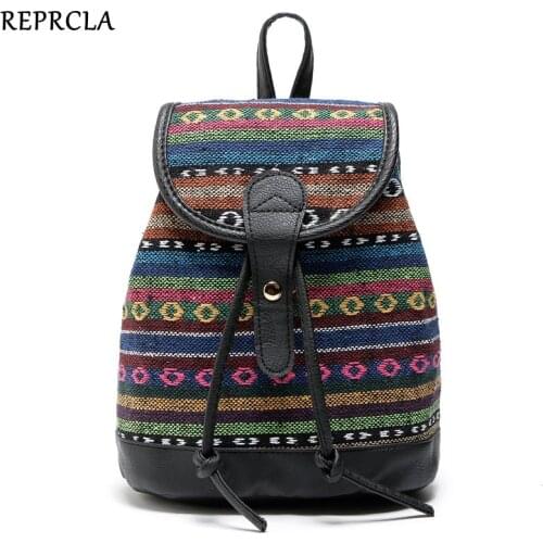 REPRCLA Hot Sale Women Backpacks High Quality Canvas Backpack Fashion Girls School Bags Knapsack Designer High Quality