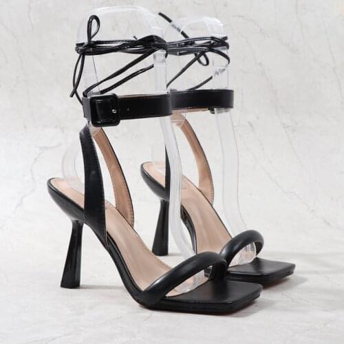 New Summer Fashion Women Heels Cross Straps Banquet Prom Shoes Sexy High-End Ladies Shose Thin Belt Sandlas Comfortable hy193