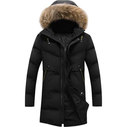 Winter Jacket Men Fur Hooded Parka Thicken Warm Coat Windproof Outerwear Male Long Overcoat New Fashion Clothing Plus Size 7XL