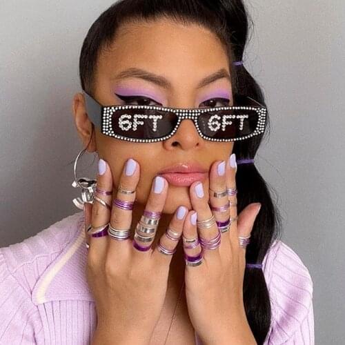 2021 Popular Diamond Crystal Sunglasses For Women Designer Glamour Instababe Glasses Luxury GFT Fashion Ladies Eyewear