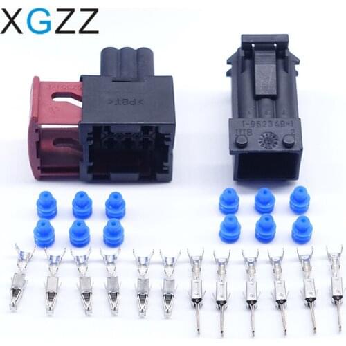 5set 962349-1 male female black automotive wire harness connectors